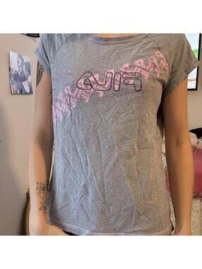 Fila Women's Grey and Multi Tshirt